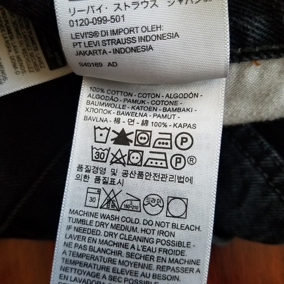 Levi's 505 Dark gray Boot Cut Stone Wash Denim Mens Size 38x32 - Picture 9 of 10